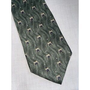 Graham & Lockwood Men’s Dress Tie Size 57” Green 100% Silk Business Formal